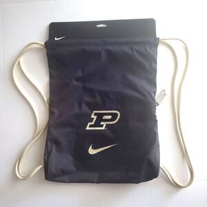 Nike Boilermakers Drawstring Backpack Black Gold 17x13" Unisex Vapor Gymsack NEW